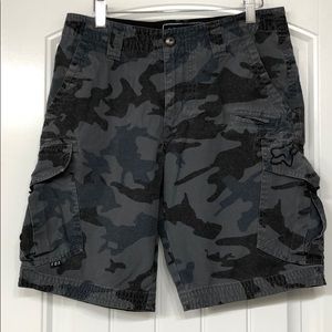 Fox Racing blue camo cargo shorts